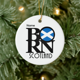 Ornamento De Cerâmica BORN Scotland Customizable