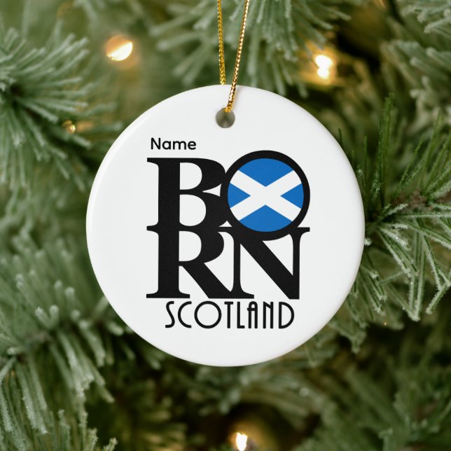 Ornamento De Cerâmica BORN Scotland Customizable (Árvore)