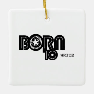 Ornamento De Cerâmica Born To Write apparel
