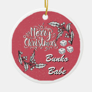 Ornamento De Cerâmica Borracho do Bunko do Feliz Natal