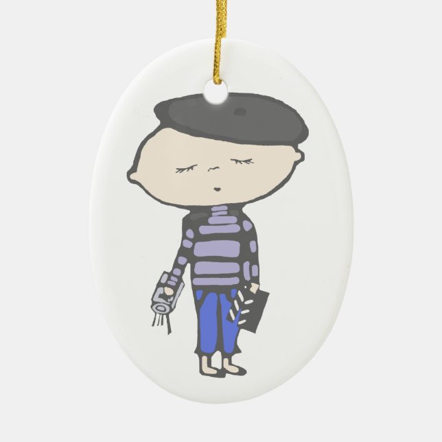 Ornamento De Cerâmica Borracho do cinema (Frente)