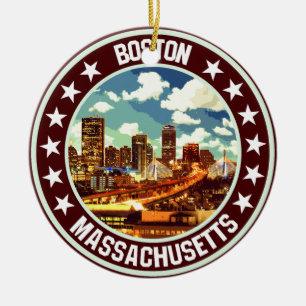 Ornamento De Cerâmica Boston