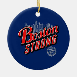 Ornamento De Cerâmica Boston Forte em um Decor Azul