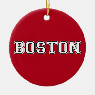 Ornamento De Cerâmica Boston Massachusetts