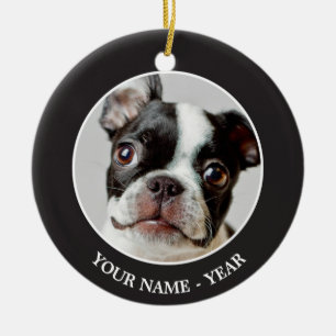 Ornamento De Cerâmica Boston Terrier