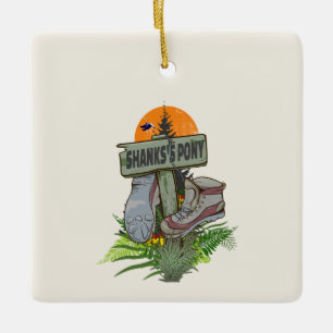 Ornamento De Cerâmica Botas de caminhada de pônei de Shanks