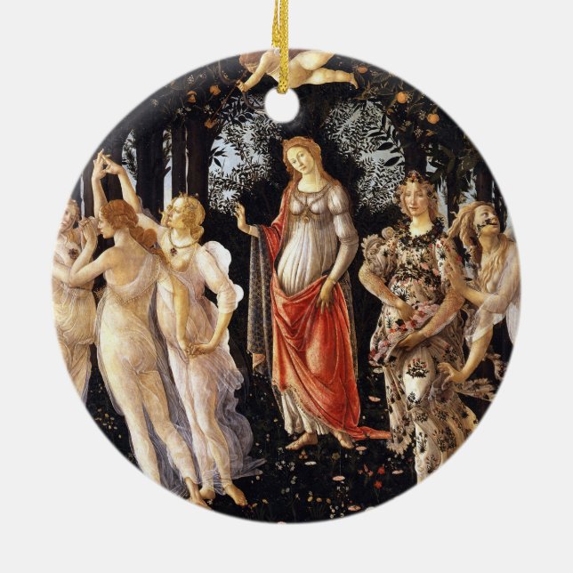 Ornamento De Cerâmica BOTTICELLI - Primavera 1482 (Traseira)