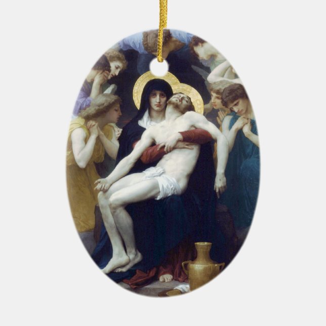 Ornamento De Cerâmica Bouguereau - Pietà (Frente)