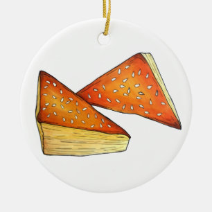 Ornamento De Cerâmica Bourekas Savory Paery Comida israelense Cuisine ju