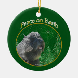 Ornamento De Cerâmica Bouvier Des Flandres Peace