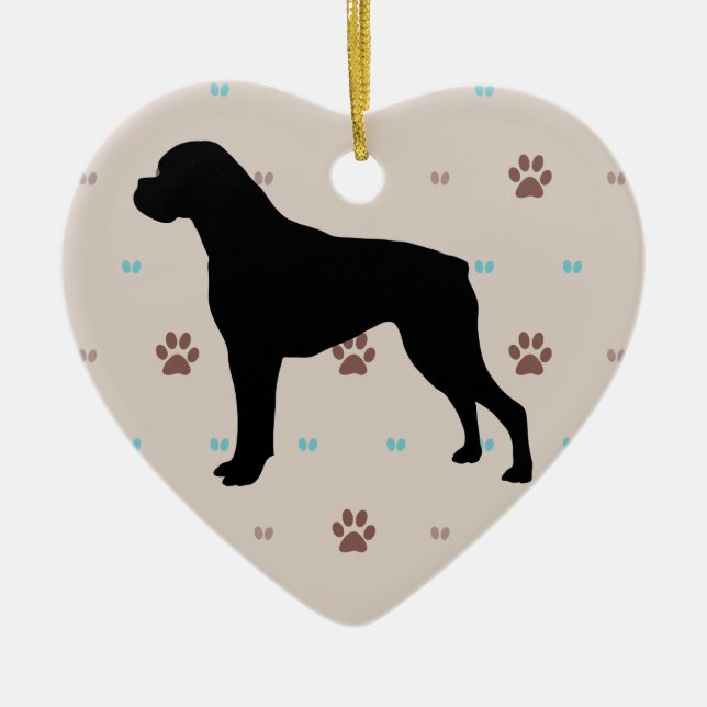 Ornamento De Cerâmica Boxer (Frente)