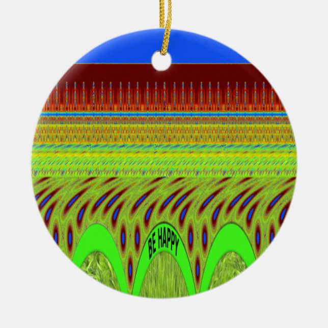 Ornamento De Cerâmica Br Happy Tenha Um Bom Dia (Frente)