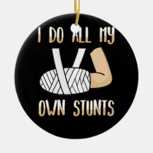 Ornamento De Cerâmica Braço quebrado para crianças Eu faço todas as minh