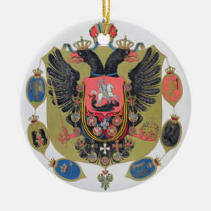 Ornamento De Cerâmica Braços e protetor do estado de Rússia imperial, 