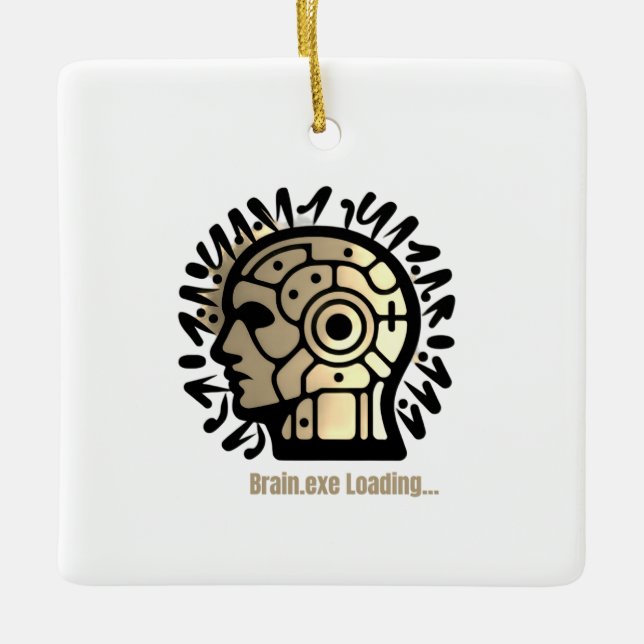 Ornamento De Cerâmica Brain.exe Loading… (Frente)
