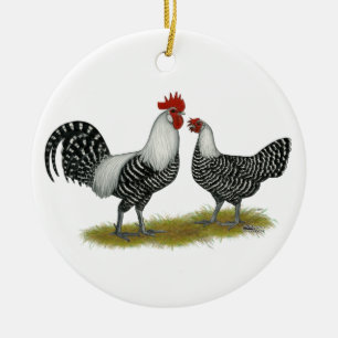 Ornamento De Cerâmica Brakel Chickens
