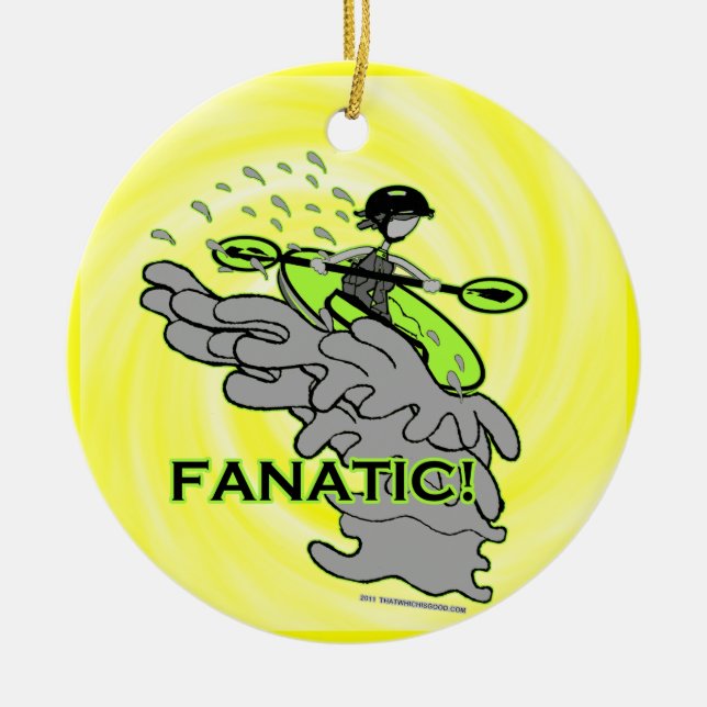 Ornamento De Cerâmica Branca Fanática! (Frente)