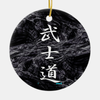 Ornamento De Cerâmica Branco do KANJI de BUSHIDO
