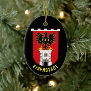 Ornamento De Cerâmica Brasão de Armas de Eisenstadt - ÁUSTRIA