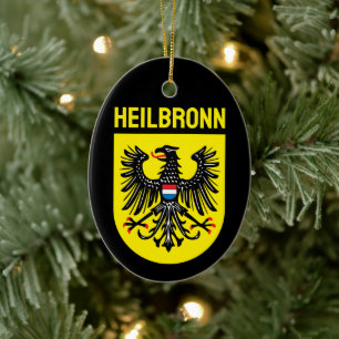 Ornamento De Cerâmica Brasão de Armas de Heilbronn, Alemanha