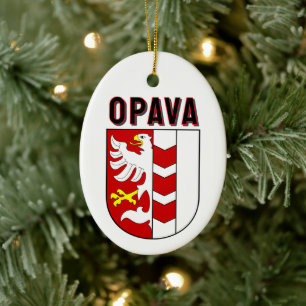 Ornamento De Cerâmica Brasão de armas de Opava, República Tcheca