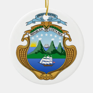 Ornamento De Cerâmica brasão de armas símbolo emblema bandeira da Costa