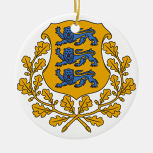 Ornamento De Cerâmica brasão de armas símbolo emblema bandeira da Estôni