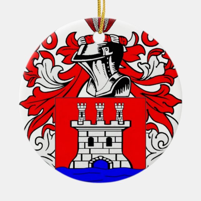 Ornamento De Cerâmica Brasão de Rios (Frente)