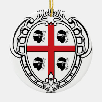 Ornamento De Cerâmica Brasão de Sardinia (Italia)