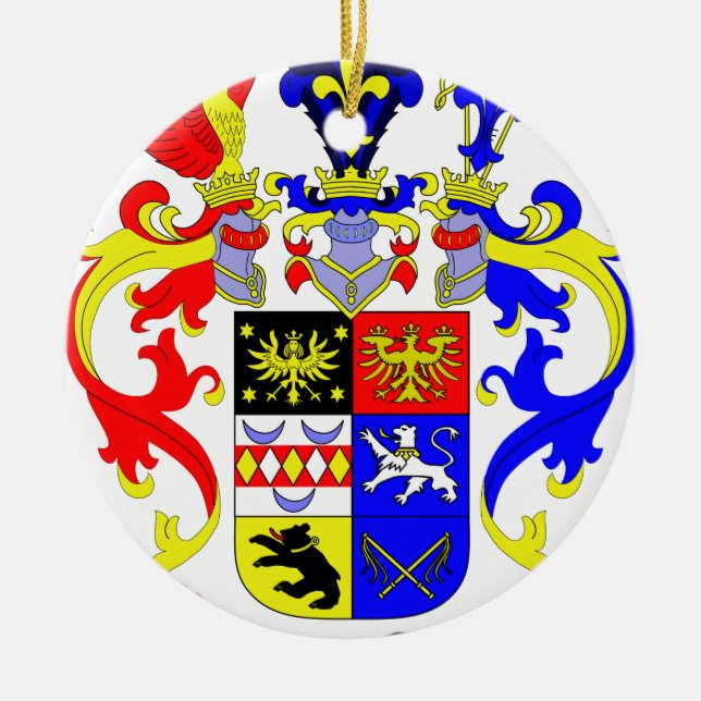 Ornamento De Cerâmica Brasão do leste de Frisia (Alemanha) (Frente)