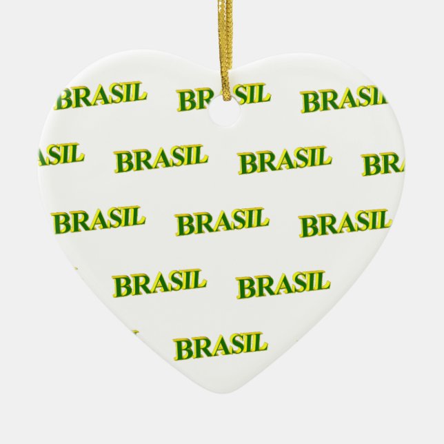 Ornamento De Cerâmica Brasil 3D (Frente)