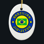 Ornamento De Cerâmica Brasileiro Jiu Jitsu<br><div class="desc">Brasileiro Jiu Jitsu</div>