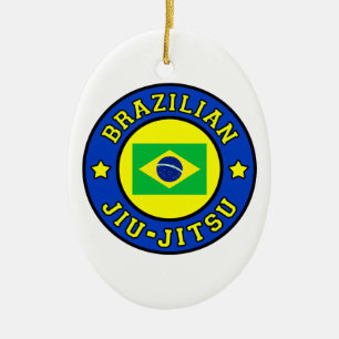 Ornamento De Cerâmica Brasileiro Jiu Jitsu