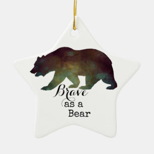 Ornamento De Cerâmica Brava como tipografia da aquarela do urso