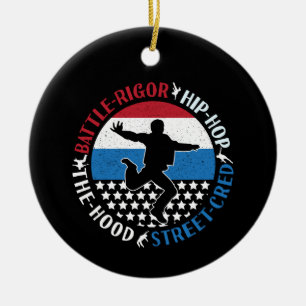 Ornamento De Cerâmica Break Dance Breakdancing Hip-Salto Boy