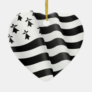 Ornamento De Cerâmica Bretão de Drapeau (bandeira bretão)