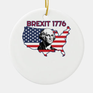 Ornamento De Cerâmica Brexit 1776 4 de julho Dia da Independência