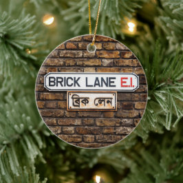 Ornamento De Cerâmica Brick Lane Tree Decoration