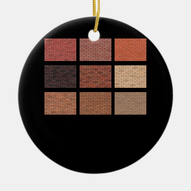 Ornamento De Cerâmica Brick Wall Construction Masonry Building Mason Bui (Frente)