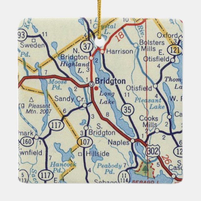 Ornamento De Cerâmica Bridgeton Maine (Verso)