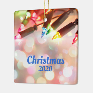 Ornamento De Cerâmica Brilhante multicolor, Natal de 2020