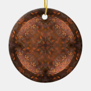 Ornamento De Cerâmica Brilho Dourado de Cobre