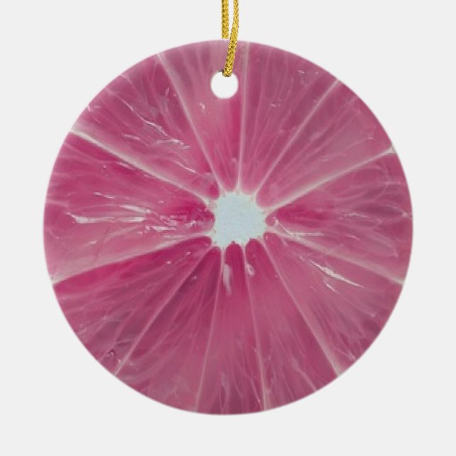 Ornamento De Cerâmica Brincos cor-de-fruta (Frente)