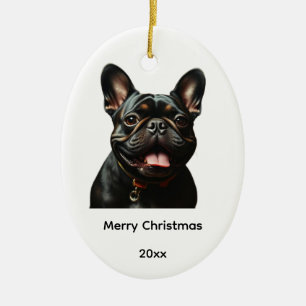 Ornamento De Cerâmica Brindle Frenchie Bulldog Francês Cachorro Pet