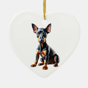 Ornamento De Cerâmica Brinquedo Personalizado Manchester Terrier Puppy