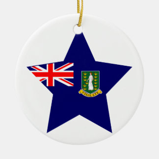 Ornamento De Cerâmica Britânico+Virgin+Estrela das ilhas