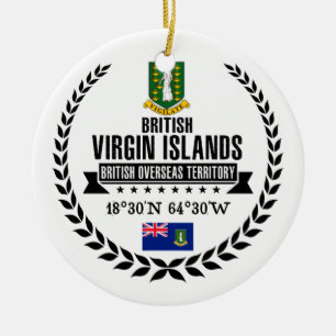 Ornamento De Cerâmica British Virgin Islands