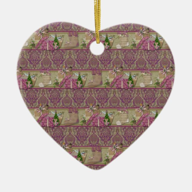 Ornamento De Cerâmica Brocade Vitoriano (Frente)