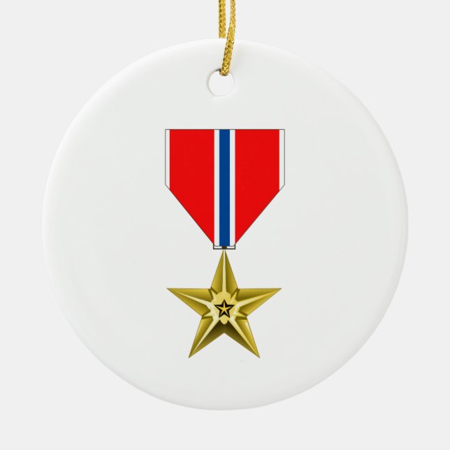ORNAMENTO DE CERÂMICA BRONZE STAR MEDAL (Frente)