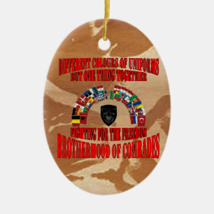 Ornamento De Cerâmica Brotherhood of Military Comrades